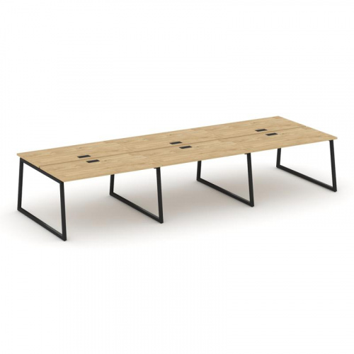 Style Project Рабочая станция 2-х сторон. SN-4T1.DRS-083 Акация Лорка/Металл Антрацит/Заглушка Пласт