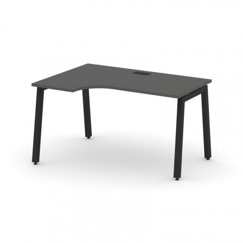 Style Project Стол рабочий эргоном. SN-5A.SPA-022(L) Тиквуд Светлый/Металл Белый 1580*800/980*750 фото 5