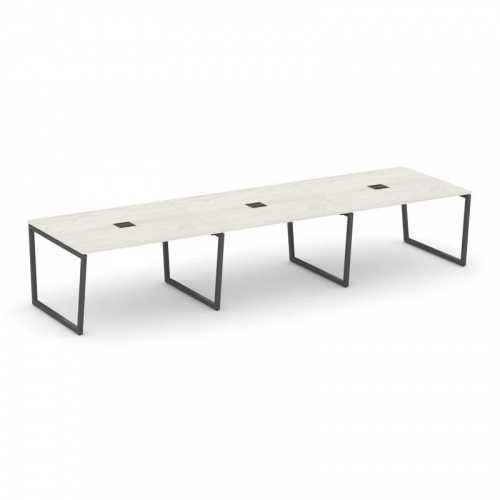 Style Project Стол переговорный SN-4T2.SPRG-053 Акация Лорка/Металл Антрацит/Заглушка Металл Антраци фото 24