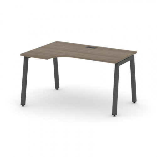 Style Project Стол рабочий эргоном. SN-5A.SPA-022(L) Тиквуд Светлый/Металл Белый 1580*800/980*750 фото 17