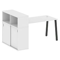 Стол письменный с шкафом-купе на А-обр. м/к Metal System БА.РС-СШК-3.3