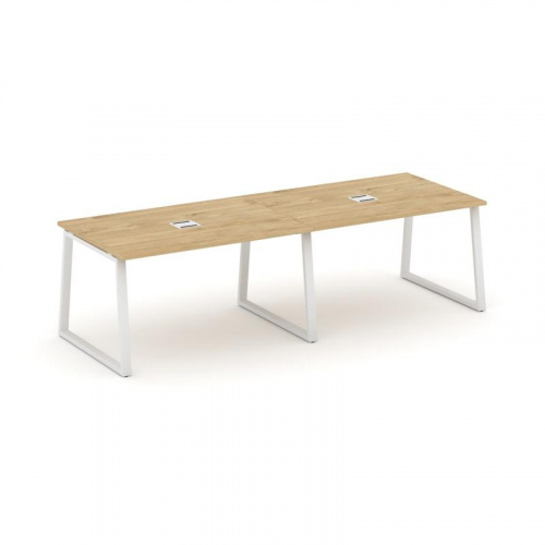 Style Project Стол переговорный SN-6T1.SPRG-011 Акация Лорка/Металл Антрацит/Заглушка Металл Антраци фото 2