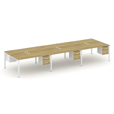 Бенч-система на 6 мест с подвесными тумбами Concept CN.DRS-156