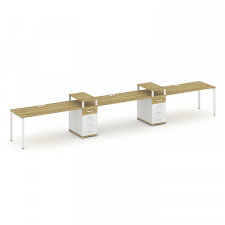 Бенч-система на 3 места с 2 опорными тумбами Concept CN.ORS-452