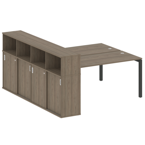 Бенч-система с шкафом-купе на П-обр. м/к Metal System Quattro 50БП.РС-СШК-4.4 Бенч-система с шкафом-купе на П-обр. м/к Metal System Quattro 50БП.РС-СШК-4.4