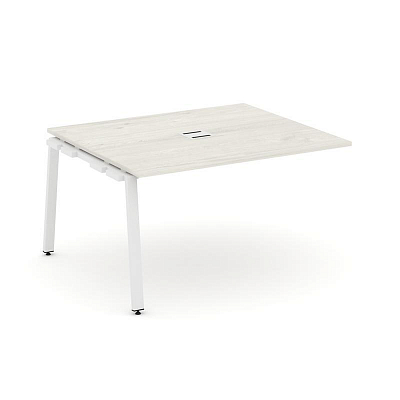 Style Project Проходной наб. элем. перег. стола SN-6A.NSPRG-033 Дуб Наварра/Металл Белый 1380*1180*7