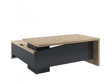 Стол руководителя с опорной тумбой Т-18.1000ПР с блоком розеток