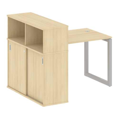 Стол офисный с шкафом-купе на О-обр. м/к Metal System Quattro 50БО.РС-СШК-3.1 фото 4 Стол офисный с шкафом-купе на О-обр. м/к Metal System Quattro 50БО.РС-СШК-3.1 фото 4