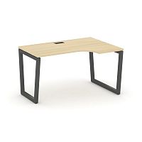 Style Project Стол рабочий эргоном. SN-5T2.SPA-012(R) Акация Лорка/Металл Антрацит/Заглушка Пластик