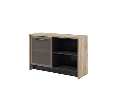 Тумба со стеклянной дверью в профиле Т-12-06Л