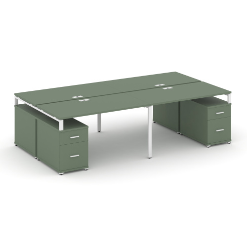 Бенч-система на 4 места с 2 опорными тумбами Concept CN.DRS-331 Бенч-система на 4 места с 2 опорными тумбами Concept CN.DRS-331