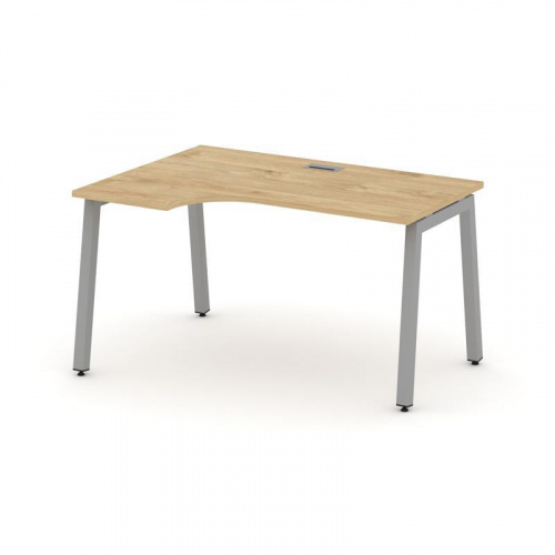 Style Project Стол рабочий эргоном. SN-5A.SPA-022(L) Тиквуд Светлый/Металл Белый 1580*800/980*750 фото 9