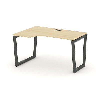 Style Project Стол рабочий эргоном. SN-5T2.SPA-022(L) Акация Лорка/Металл Антрацит/Заглушка Пластик