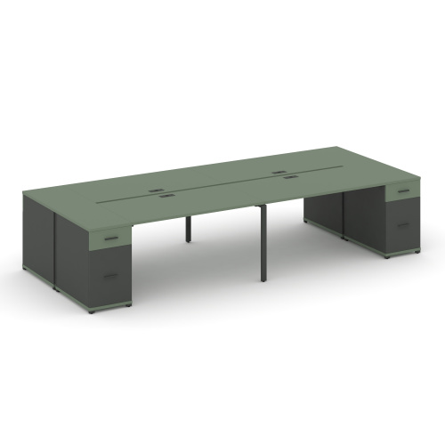 Бенч-система на 4 места с 2 опорными тумбами Concept CN.DRS-430 фото 2 Бенч-система на 4 места с 2 опорными тумбами Concept CN.DRS-430 фото 2