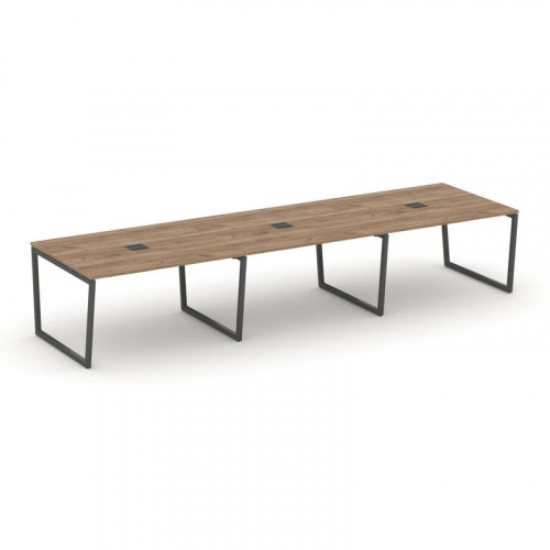 Style Project Стол переговорный SN-4T2.SPRG-053 Акация Лорка/Металл Антрацит/Заглушка Металл Антраци фото 23