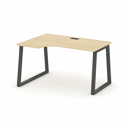 Style Project Стол рабочий эргоном. SN-6T1.SPA-021(L) Акация Лорка/Металл Антрацит/Заглушка Пластик