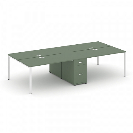 Бенч-система на 4 места с 1 опорной тумбой Concept CN.DRS-421