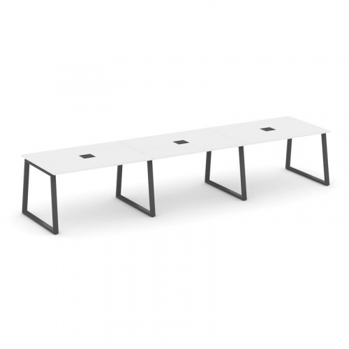 Style Project Стол переговорный SN-6T1.SPRG-022 Акация Лорка/Металл Антрацит/Заглушка Металл Антраци фото 26