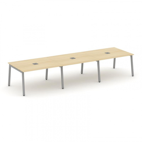 Style Project Стол переговорный SN-5A.SPRG-053 Тиквуд Светлый/Металл Белый 4410*1180*750 фото 12