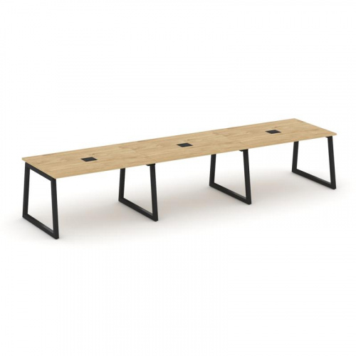 Style Project Стол переговорный SN-5T1.SPRG-021 Акация Лорка/Металл Антрацит/Заглушка Металл Антраци фото 3