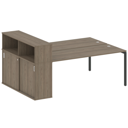 Бенч-система с шкафом-купе на П-обр. м/к Metal System Quattro 40БП.РС-СШК-2.5 Бенч-система с шкафом-купе на П-обр. м/к Metal System Quattro 40БП.РС-СШК-2.5