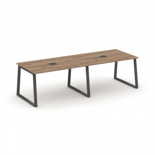 Style Project Стол переговорный SN-6T1.SPRG-011 Акация Лорка/Металл Антрацит/Заглушка Металл Антраци фото 23