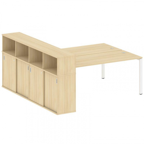 Бенч-система с шкафом-купе на П-обр. м/к Metal System БП.РС-СШК-4.5 Бенч-система с шкафом-купе на П-обр. м/к Metal System БП.РС-СШК-4.5