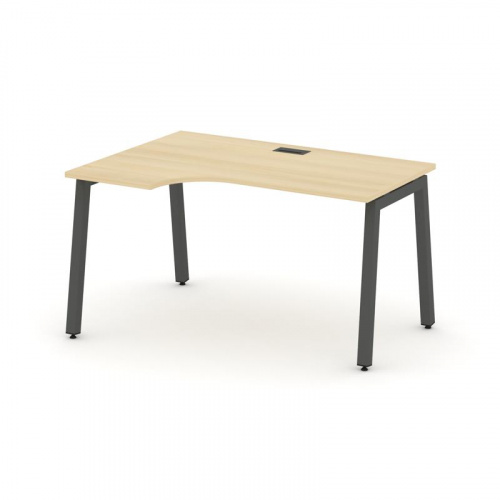 Style Project Стол рабочий эргоном. SN-5A.SPA-022(L) Тиквуд Светлый/Металл Белый 1580*800/980*750 фото 24