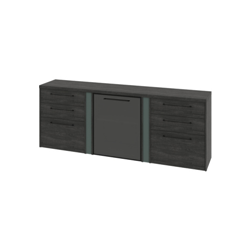 Тумба трехсекционная с дверью стеклянной в профиле и 6 ящиками Greenwood G-691.04R (R) Тумба трехсекционная с дверью стеклянной в профиле и 6 ящиками Greenwood G-691.04R (R)