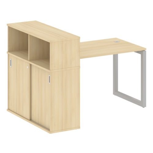 Стол офисный с шкафом-купе на О-обр. м/к Metal System Quattro 50БО.РС-СШК-3.2 фото 4