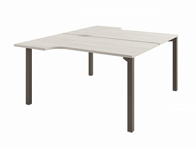 Стол тандем эргономичный на металлокаркасе D-61