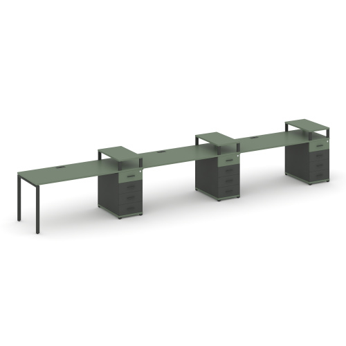 Бенч-система на 3 места с 3 опорными тумбами Concept CN.ORS-457 фото 2 Бенч-система на 3 места с 3 опорными тумбами Concept CN.ORS-457 фото 2