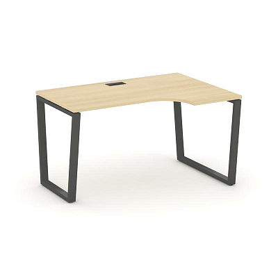 Style Project Стол рабочий эргоном. SN-6T2.SPA-022(R) Акация Лорка/Металл Антрацит/Заглушка Пластик