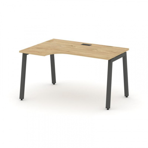 Style Project Стол рабочий эргоном. SN-5A.SPA-022(L) Тиквуд Светлый/Металл Белый 1580*800/980*750 фото 25