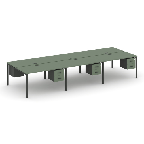 Бенч-система на 6 мест с подвесными тумбами Concept CN.DRS-154 фото 2 Бенч-система на 6 мест с подвесными тумбами Concept CN.DRS-154 фото 2