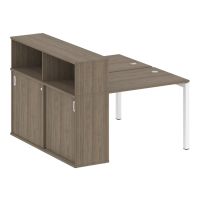 Бенч-система с шкафом-купе на П-обр. м/к Metal System Quattro 50БП.РС-СШК-2.1