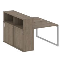 Бенч-система с шкафом-купе на О-обр. м/к Metal System Quattro 40БО.РС-СШК-2.1